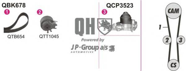 Водяной насос + комплект зубчатого ремня JP GROUP QBPK6780
