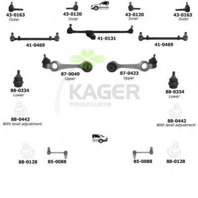 Подвеска колеса KAGER 800383