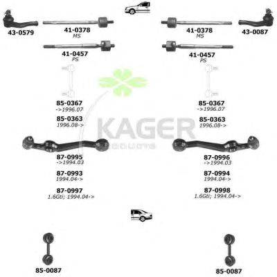 Подвеска колеса KAGER 800503