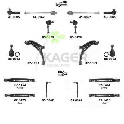 Подвеска колеса KAGER 801123