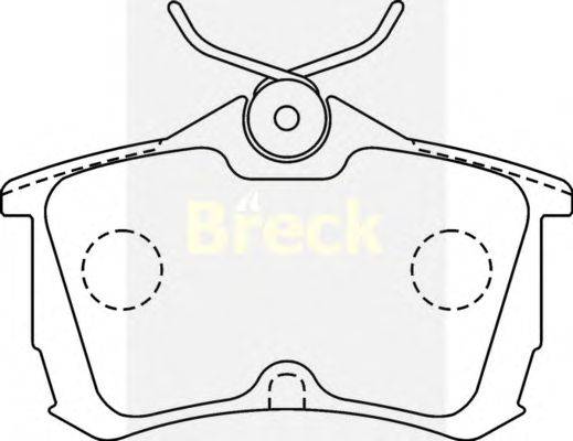Комплект тормозных колодок, дисковый тормоз BRECK 23527 00 C