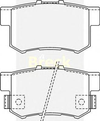 Комплект тормозных колодок, дисковый тормоз BRECK 23652 00 C