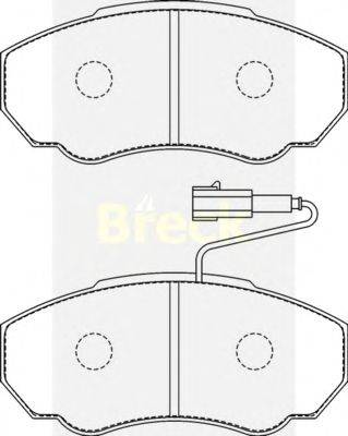 Комплект тормозных колодок, дисковый тормоз BRECK 23917