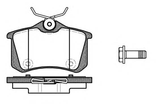Комплект тормозных колодок, дисковый тормоз KAWE 139110