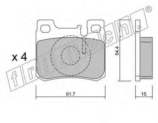 Комплект тормозных колодок, дисковый тормоз fri.tech. 582.0