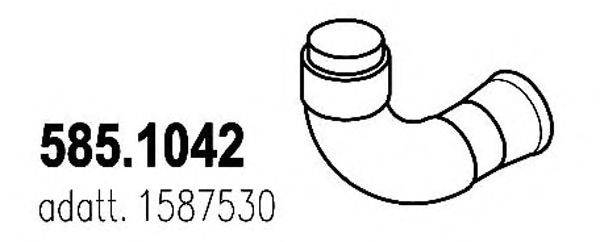 Труба выхлопного газа ASSO 585.1042