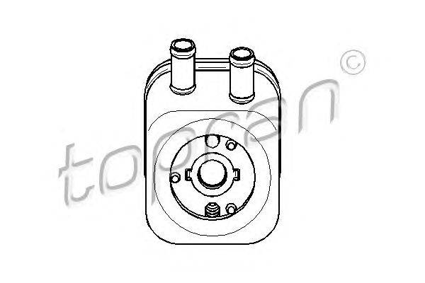 масляный радиатор, двигательное масло TOPRAN 110495