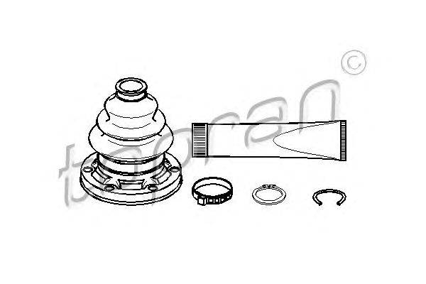 Комплект пылника, приводной вал TOPRAN 500 600