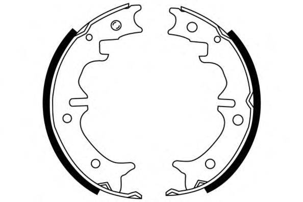 Комплект тормозных колодок; Комплект тормозных колодок, стояночная тормозная система E.T.F. 090674