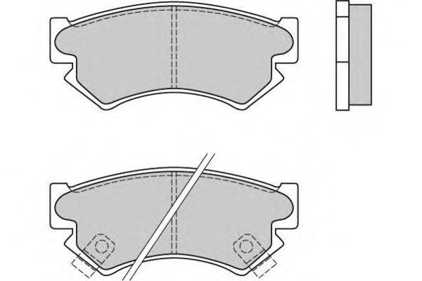Комплект тормозных колодок, дисковый тормоз E.T.F. 21548