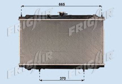 Радиатор, охлаждение двигателя FRIGAIR 0121.3053