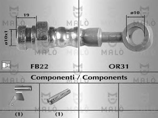Тормозной шланг MALÒ 80484