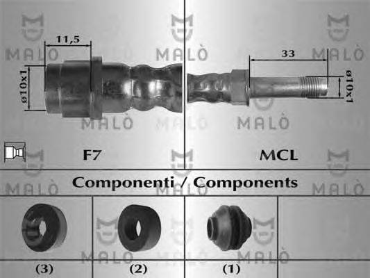 Тормозной шланг MALÒ 80654