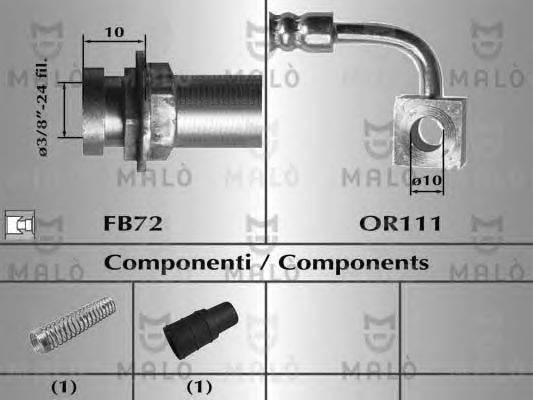 Тормозной шланг MALÒ 80736