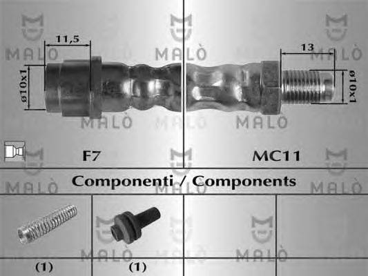 Тормозной шланг MALÒ 80809