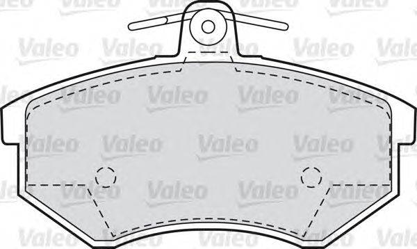 Комплект тормозных колодок, дисковый тормоз VALEO 551658