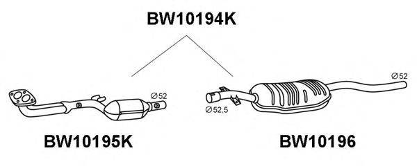 Предглушитель выхлопных газов VENEPORTE BW10196