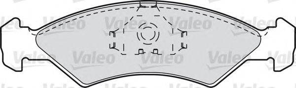 Комплект тормозных колодок, дисковый тормоз VALEO 20857
