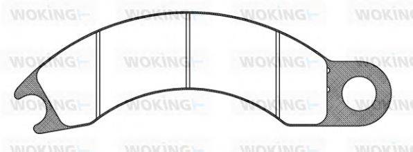 Комплект тормозных колодок, дисковый тормоз WOKING JSA 910310