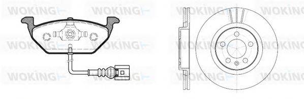 Комплект тормозов, дисковый тормозной механизм WOKING 8733301