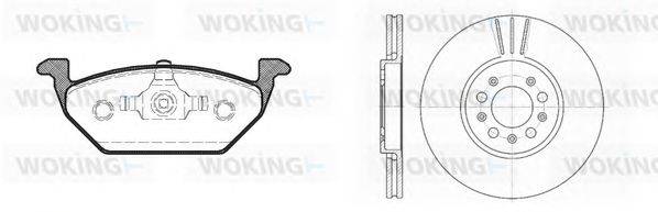 Комплект тормозов, дисковый тормозной механизм WOKING 87333.06