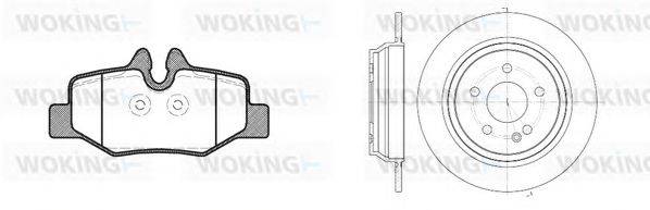 Комплект тормозов, дисковый тормозной механизм WOKING 81010300