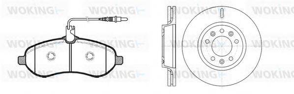Комплект тормозов, дисковый тормозной механизм WOKING 813923.01