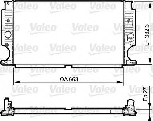 Радиатор, охлаждение двигателя VALEO 735188