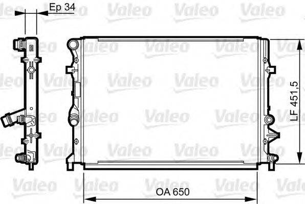 Радиатор, охлаждение двигателя VALEO 735280