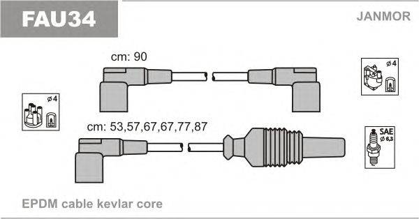 Комплект проводов зажигания JANMOR FAU34