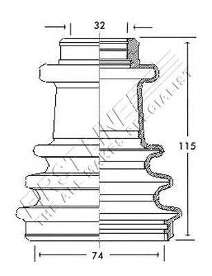 Пыльник, приводной вал FIRST LINE FCB2097