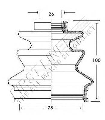 Пыльник, приводной вал FIRST LINE FCB2106