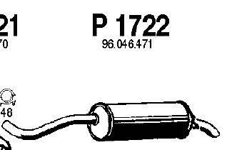 Глушитель выхлопных газов конечный FENNO P1722