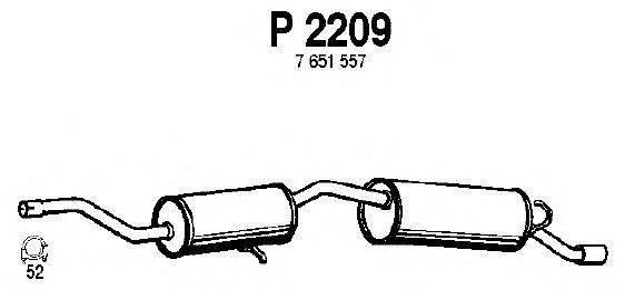 Глушитель выхлопных газов конечный FENNO P2209