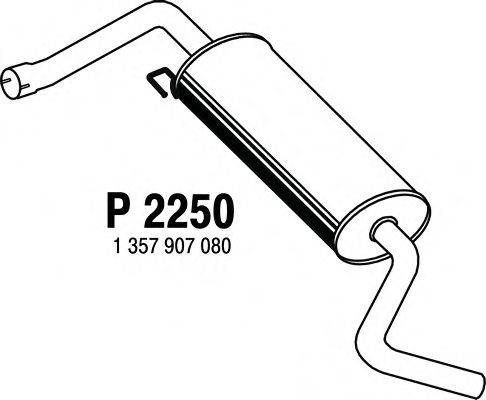 Глушитель выхлопных газов конечный FENNO P2250