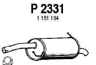 Глушитель выхлопных газов конечный FENNO P2331