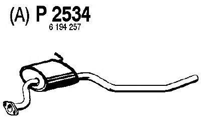 Средний глушитель выхлопных газов FENNO P2534