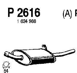 Глушитель выхлопных газов конечный FENNO P2616