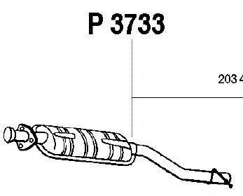 Средний глушитель выхлопных газов FENNO P3733