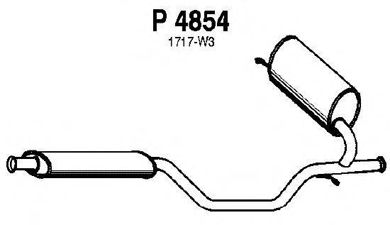 Средний глушитель выхлопных газов FENNO 4854