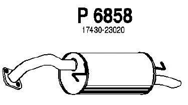 Глушитель выхлопных газов конечный FENNO P6858