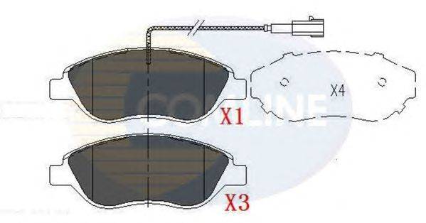 Комплект тормозных колодок, дисковый тормоз COMLINE CBP11222