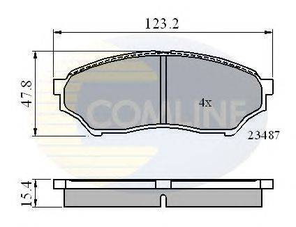Комплект тормозных колодок, дисковый тормоз COMLINE CBP0826