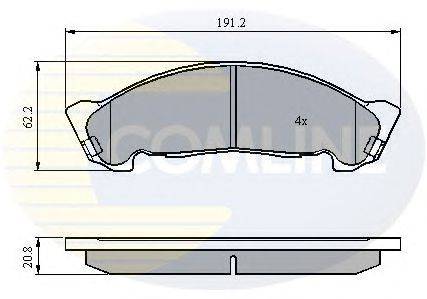 Комплект тормозных колодок, дисковый тормоз COMLINE CBP01175