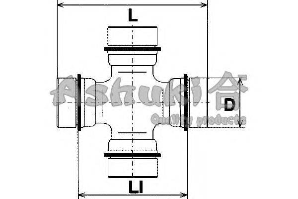 Шарнир, продольный вал ASHUKI 0876-1003