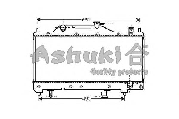 Радиатор, охлаждение двигателя ASHUKI T554-04