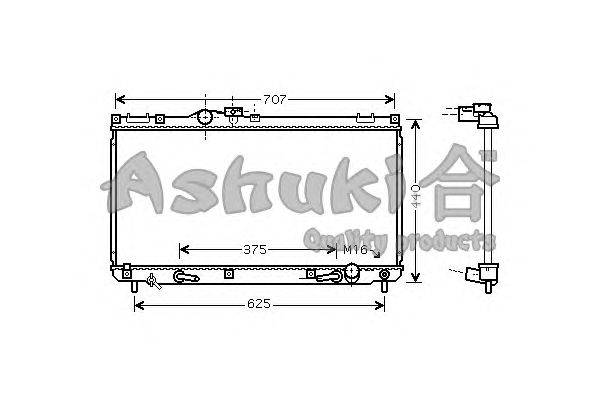 Радиатор, охлаждение двигателя ASHUKI T554-91