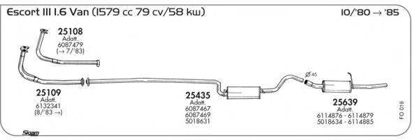 Система выпуска ОГ SIGAM FO019