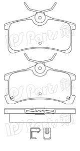 Комплект тормозных колодок, дисковый тормоз IPS Parts IBR-1291