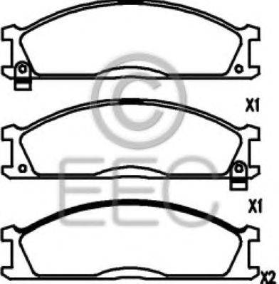 Комплект тормозных колодок, дисковый тормоз EEC BRP0605
